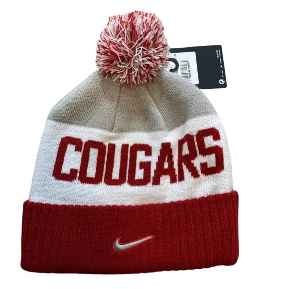 NWT Nike Crimson Washington State Cougars Banner Cuffed Knit Hat
